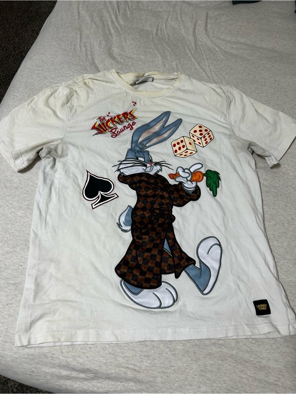 Vintage White Bugs Bunny Graphic Tee - Suckers Lounge